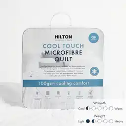 Pillow Talk Comfort Science Cool Touch 100gsm Microfibre Quilt by Hilton offer