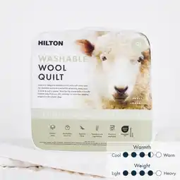 Pillow Talk Eco Living 300gsm Washable Wool Quilt by Hilton offer