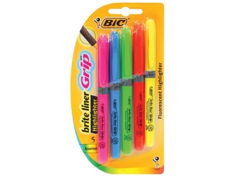 Foodland Bic briteliner grip highlighter assorted 5 pack offer