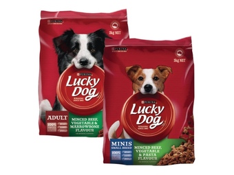 Foodland Purina lucky dog dry dog food 3kg offer