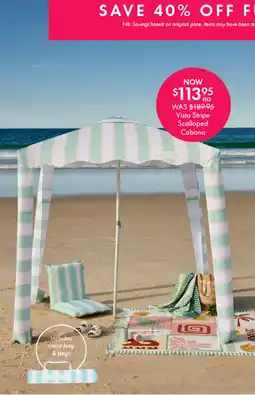 Pillow Talk Vista Stripe Scalloped Cabana offer