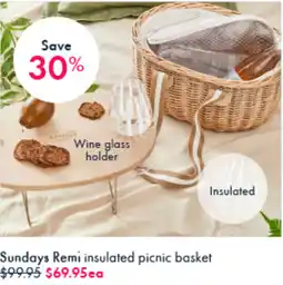 Pillow Talk Sundays Remi insulated picnic basket offer