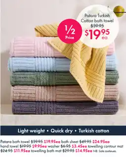 Pillow Talk Patara Turkish Cotton bath towel offer