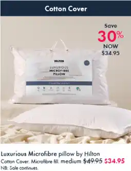 Pillow Talk Luxurious Microfibre pillow offer