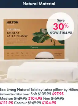 Pillow Talk Eco Living Natural Talalay Latex offer