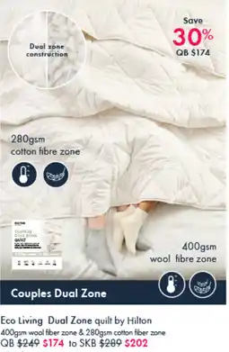 Pillow Talk Eco Living Dual Zone quilt offer