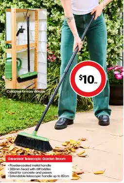 Coles Greenleaf telescopic garden broom offer