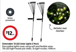 Coles Greendew 10 led solar lights offer