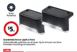 Coles Gardenista fence lights offer