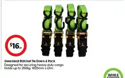 Coles Greenleaf ratchet tie down offer