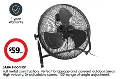 Coles Saba floor fan offer