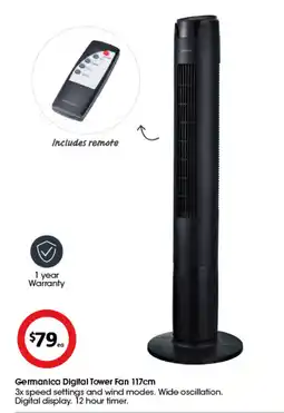 Coles Germanica digital tower fan offer