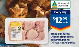 ALDI Broad oak farms chicken thigh fillets bulk pack offer