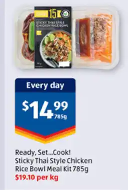 ALDI Sticky Thai Style Chicken Rice Bowl Meal Kit offer