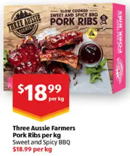 ALDI Three Aussie Farmers Pork Ribs offer