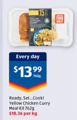 ALDI Yellow chicken curry meal kit offer