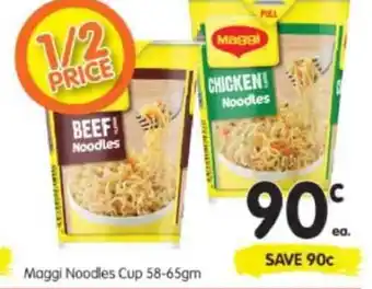 Spar Maggi Noodles Cup 58-65gm offer