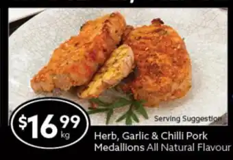 Ritchies Herb, Garlic & Chilli Pork Medallions All Natural Flavour offer