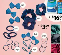 ALDI Assorted school hair accessories offer