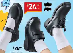 ALDI Premium Leather Mary Jane School Shoes offer
