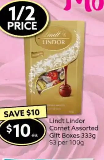 Lindt Lindor Cornet Assorted Gift Boxes 333g