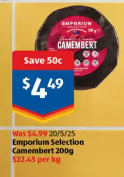 ALDI Emporium selection camembert offer