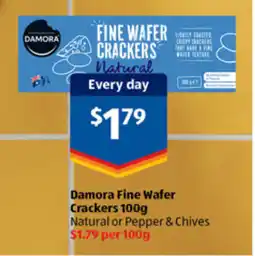 ALDI Damora Fine Wafer Crackers offer