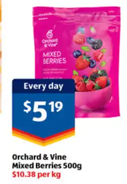 ALDI Orchard & mixed berries vine offer