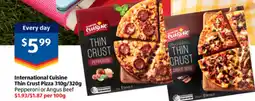 ALDI International cuisine thin crust pizza offer