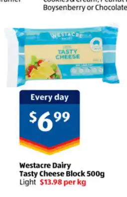 ALDI Westacre dairy tasty cheese block offer