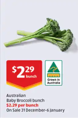 ALDI Australian baby broccoli bunch offer