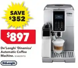 Harvey Norman De'longhi 'dinamica' automatic coffee machine offer