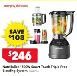 Harvey Norman Nutribullet smart touch triple prep blending system. offer
