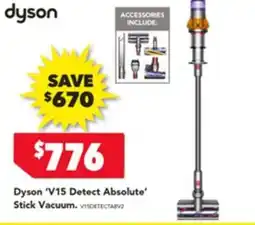 Harvey Norman Dyson 'v15 detect absolute' sctick vacuum offer