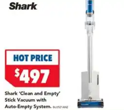 Harvey Norman Shark 'clean and empty' stick vacuum with auto-empty system. offer