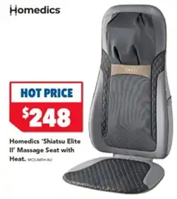 Harvey Norman Homedics 'shiatsu elite ii' massage seat with heat. offer