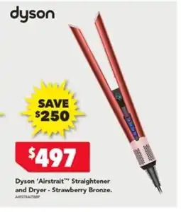 Harvey Norman Dyson 'airstrait™ straightener and dryer - strawberry bronze. offer