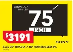 Harvey Norman Sony bravia 7 4k hdr mini-led tv. offer