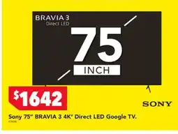 Harvey Norman Sony bravia 3 4k' direct led google tv. offer