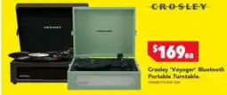 Harvey Norman Crosley 'voyager' bluetooth portable turntable. offer