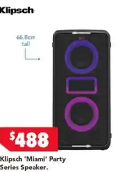 Harvey Norman Klipsch ‘miami' party series speaker. offer