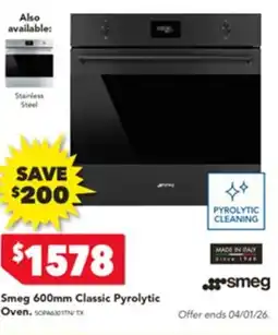 Harvey Norman Smeg classic pyrolytic oven. offer