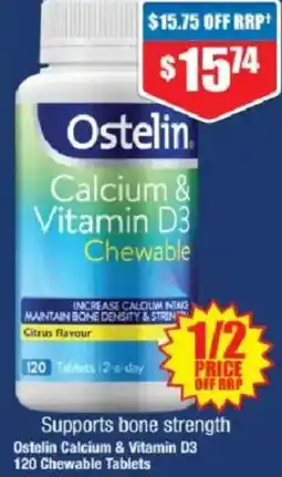 Chemist Warehouse Ostelin calcium & vitamin d3 offer