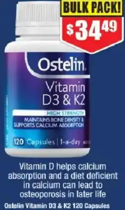 Chemist Warehouse Ostelin Vitamin D3 & K2 offer