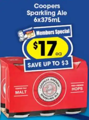 Ritchies Coopers Sparkling Ale 6x375ml offer