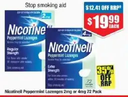 Chemist Warehouse Nicotinell peppermint lozenges offer