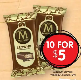 Spudshed Magnum Brownie Vanilla & Caramel 75ml offer