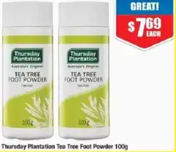 Chemist Warehouse Thursday plantation tea tree foot powder offer