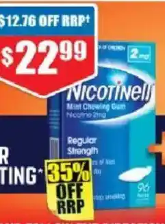 Chemist Warehouse Nicotinell mint chewing gum offer