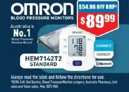 Chemist Warehouse Omron hem7142t2 standard blood pressure monitor offer
